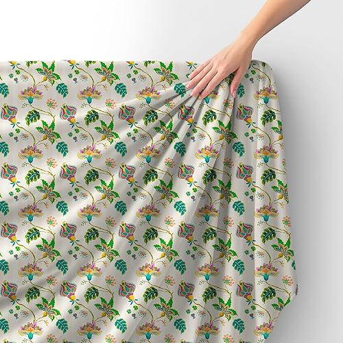 HEKO PANELS RDX171 Tissu en velours au mètre Tissu décoratif imprimé Tissu d'ameublement en velours polyester à coudre Imperméable Fleurs royales Noir Multicolore 140 x 100 cm - Nail Gallerys