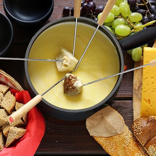 osoltus Fondue au fromage en fonte (gris foncé) - Nail Gallerys