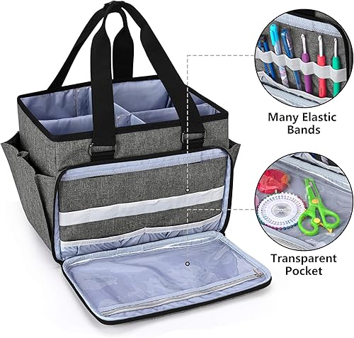 Yarwo Sac pour Kit Couture, Organisateur pour Accessoire Couture et Loisirs Créatifs, Sac de Transport avec Plusieurs Poches pour Matériel Couture - Nail Gallerys