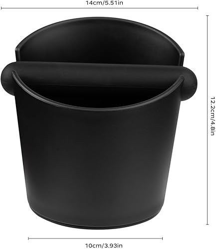 LiangYuanZen Récipient de tapotement pour porte-filtre à expresso - Boîte à marc de café avec barre de frappe amovible, base antidérapante et design absorbant les chocs - Style barista Knock Box - Nail Gallerys