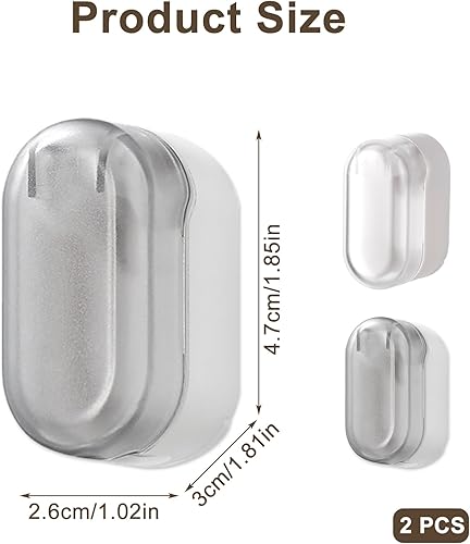 4 Pièces Support Brosse a Dent, Porte Brosse à Dents Muraux sans Perçage Auto Adhésifs Anti-poussièRe Portable pour Salle de Bain et Voyage (Blanc Gris Clair) - Nail Gallerys