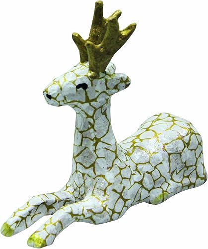 Décopatch NO739O - Un support en papier brun mâché 13,5x3,5x11,6 cm, Renne assis - Nail Gallerys