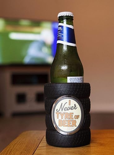 Boxer Gifts Manchon en néoprène pour Bouteille de bière en Forme de Pneu Noir - Nail Gallerys