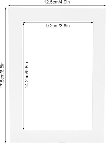 Lot de 15 passe-partout prédécoupés blancs de 12,7 x 17,8 cm, passe-partout blancs pour photos de 10,2 x 15,2 cm - Nail Gallerys
