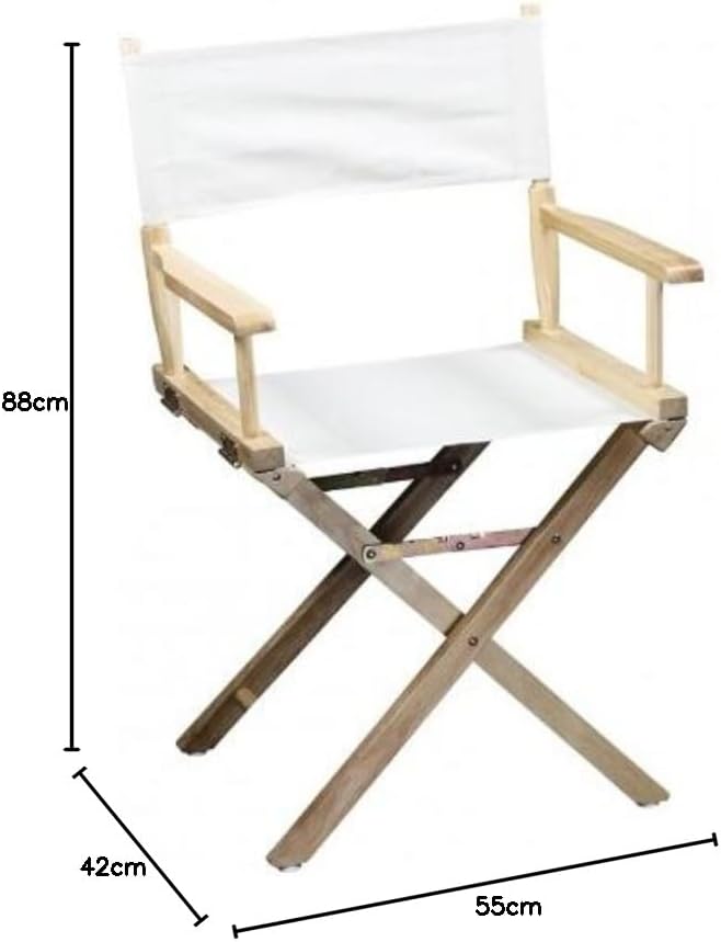 ATELIER LAMBERT 21800 Fauteuil Metteur en Scène Hévéa Massif Broderie Personnalisable (Hévéa Naturel, Adulte L 44 x P 40 x H 86 cm) - Nail Gallerys
