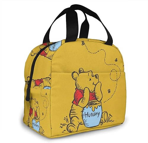 Winnie l'ourson Sac à déjeuner isotherme pour homme et femme, boîte à déjeuner pour préparation des repas - Nail Gallerys