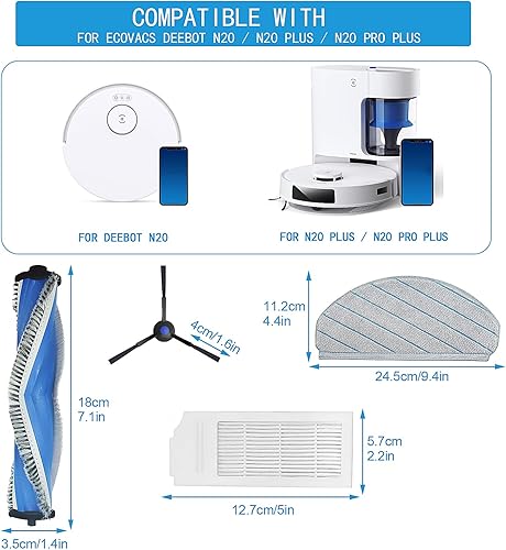 KiimSin 4 pièces de Rechange Chiffon de Nettoyage pour Dreame D10 Plus / Z10 Pro / L10 Plus Accessoires pour aspirateur Robot Chiffons en Microfibre - Nail Gallerys