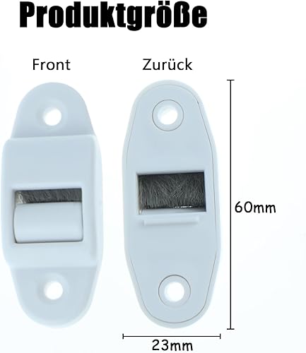 Lot de 5 guides de sangle pour volet roulant jusqu'à 16 mm de largeur - Avec rouleau et brosse - Blanc - Nail Gallerys
