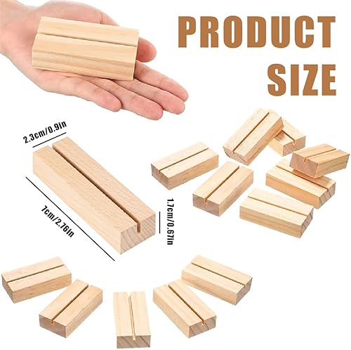 JSKWIKE 4 Pcs Porte Carte Bois Porte Menu Porte-Cartes de Table Support Photo en Bois pour Mariage Fête Noël Anniversaire - Nail Gallerys