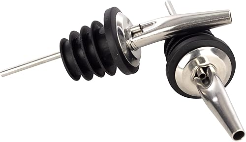 Qpractiko Verseur distributeur en acier inoxydable Pack 2 unités. Permet de servir toutes sortes de vins, liqueurs, spiritueux, huiles, etc. sans gouttes et de manière dosée. - Nail Gallerys