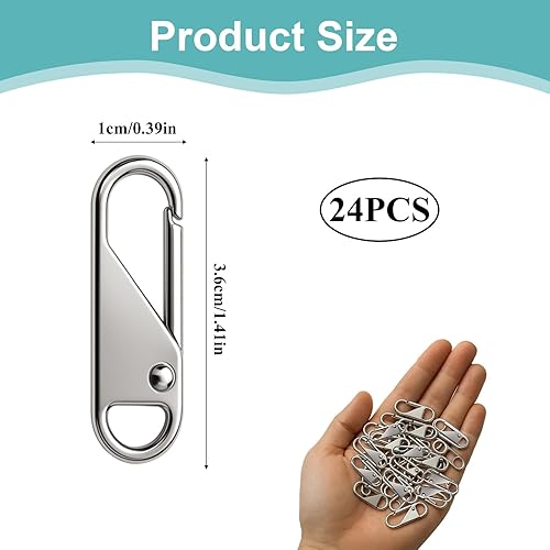 wilcractk Tirette Fermeture Éclair Curseur Fermeture Eclair Clipsable Métal Amovible – Kit Réparation Fermeture Eclair Adaptable pour Vestes, Sacs, Chaussures et Valises - Nail Gallerys