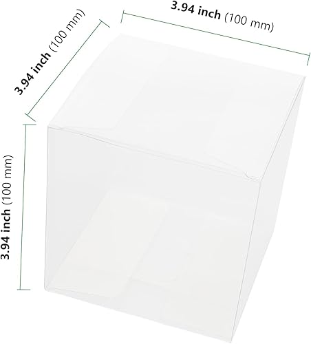 YIXNSW Lot de 30 boîtes cadeaux en plastique transparent - 10 x 10 x 10 cm - Petite taille - Pour mariage, fête, fête d'anniversaire - Bonbons - Nail Gallerys