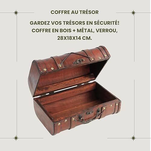 Brynnberg - Boîte de Rangement Coffre au Trésor - 28x18x14cm, Mallette Rangement - Nail Gallerys