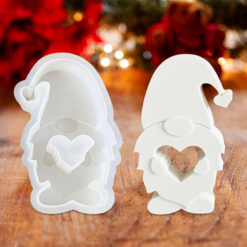 Jiimhte Moule à bougie Gnome, moules Gnome pour argile | Moule de décoration de gâteau nain - Moules en Silicone Gnome, bougie naine, savon, pour décoration de gâteaux au chocolat et bonbons - Nail Gallerys