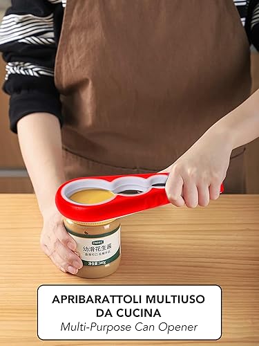 IPEA Ouvre Bocal Multifonctions pour Ouvrir Bocaux, Canettes et Bouchons à vis - Ouvre-boîtes Multi-usages en Plastique pour Dévisser le Pot ou le Bouchon de Boissons et de Nourriture - Nail Gallerys