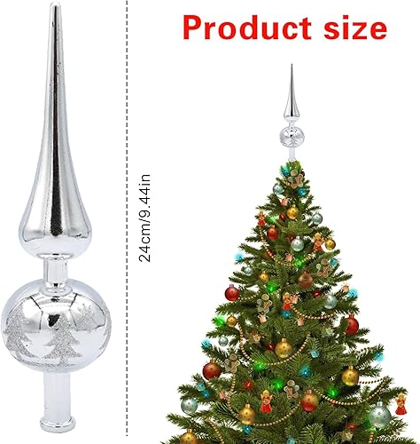 AsyinXson Pointe De Sapin De Noël, Haut D'Arbre, Cimier Brillant étoile pour Décoration De Noël (Or) - Nail Gallerys