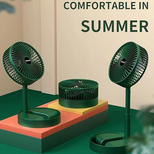 Mini ventilateur de bureau portable rechargeable par USB, silencieux, télescopique, pliable, ventilateur de refroidissement pour la maison, le bureau, les voyages - Nail Gallerys