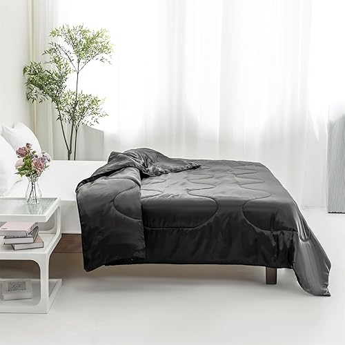Odot Couette sans Housse Lavable 4,5 Tog, Satin Couette Réversible Ete Legere et Fine - Douce et Confortable, Légère Respirante Couverture Quilting d'Été (Rose,220 * 260cm) - Nail Gallerys