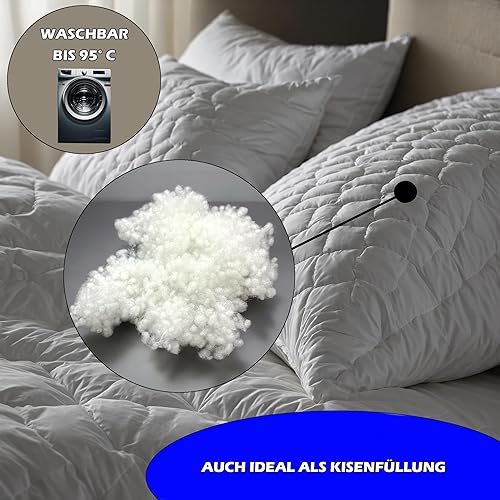 Roban Fashion Ouate de remplissage 1 kg - Matériau de remplissage : ouate de bricolage - Lavable - Rembourrage en silicone - Housses de coussin en 100 % polyester - Nail Gallerys