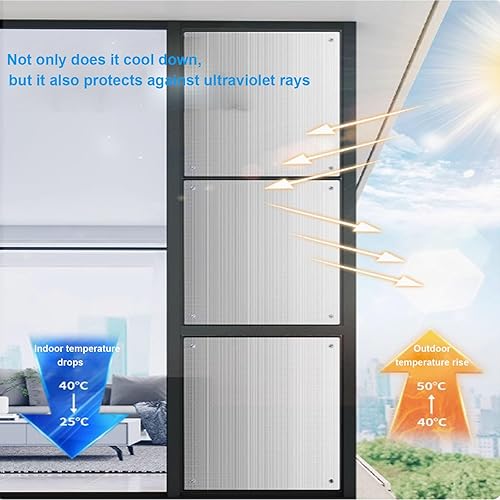 7mm Film de Protection Solaire et d'isolation Thermique,Film Fenetre Anti Regard,Film Occultant pour Fenêtre,Feuille d'isolation Anti-UV pour la Maison,avec Ventouse (60x80cm/24″x31″) - Nail Gallerys