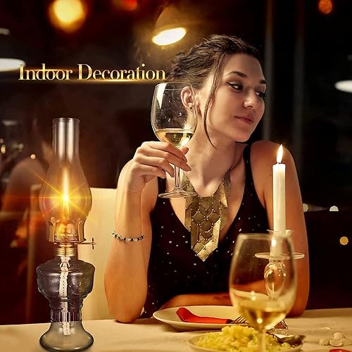 DEFORMER 33 CM / 13 Pouces Lampe à Huile Lanterne de Kérosène Vintage Lampe à Pétrole pour Intérieur Extérieur - Nail Gallerys