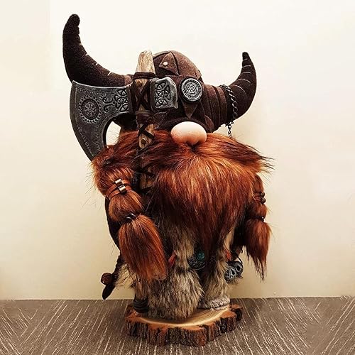 Nain viking en peluche, poupée viking, jardin, meilleur cadeau pour la statue nain nain viking nordique, poupée naine en résine pour cheminée, arbre Noël, chambre à - Nail Gallerys