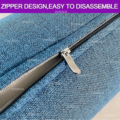 DOGACA Coussin cervical/cervical avec fermeture éclair – Traversin pleine lune/coussin cylindrique rond pour chambre à coucher, salon, canapé, cou, dos, jambes et yoga | Housse amovible lavable | - Nail Gallerys