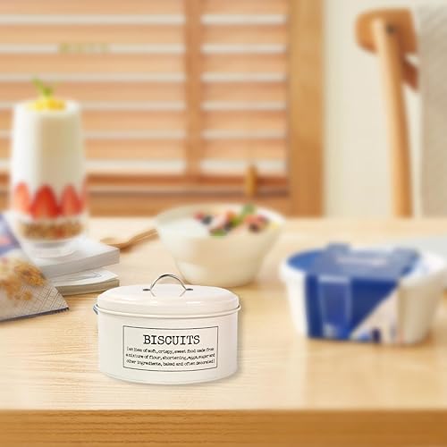 Sharplace Conteneur de Stockage de Biscuits en, boîte de Stockage de Bonbons Ronde décorative multifonctionnelle, boîte de Rangement en métal pour - Nail Gallerys