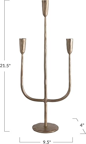 Creative Co-op Bougeoir en Laiton - Nail Gallerys