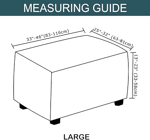 JHLD rectangulaire Housse de Pouf, Velours Housse de Repose-Pieds Extensible Housse de Protection pour Repose-Pieds Doux Housse Ottomanes avec Bas élastique pour Salon -Gris Bleu-Grand - Nail Gallerys