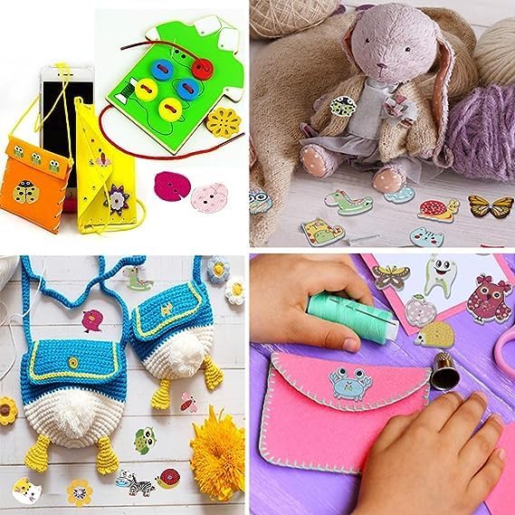 50 Pièces Boutons Animaux, Petits Bouton Mélanger de Couture en Bois Assortis Colorés Enfant Boutons avec 2 Trous pour Couture Artisanat Scrapbooking et Bricolage Ornement Fait à la Main - Nail Gallerys
