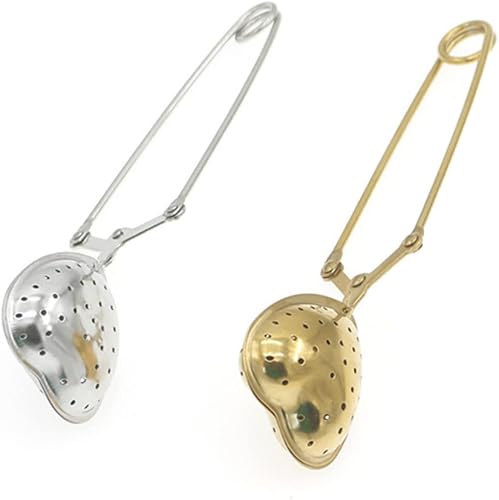SMASOLO 2 Pièces Filtre à boule de thé infuseur à thé Infuseur de thé en forme de cœur filtres à thé passoire à thé coeur boules à thé pour thé en vrac Doré - Nail Gallerys
