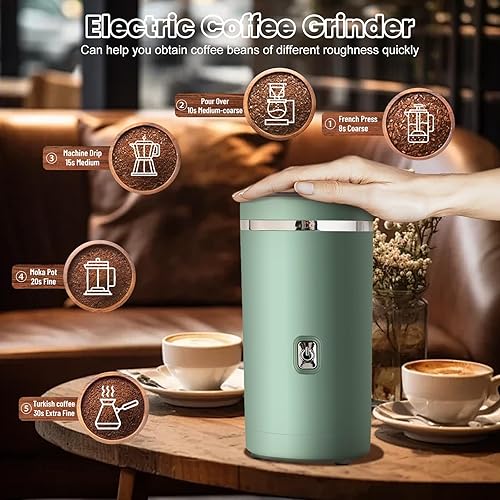 Moulin à Café Électrique, Moulin à Épices, Moulin à Café Électrique Avec Lame En Acier Inoxydable 304, Adapté Aux Grains De Café, Épices, Herbes, Céréales, Noix, Moulin à Café - Nail Gallerys