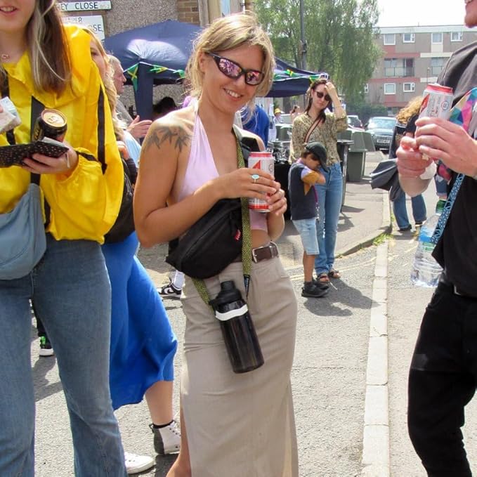 Don Hardware Music Festival Beer Lanyard - Bandoulière réglable - Porte-gobelet réutilisable pour bière/Mugs/Bouteille - Accessoires pour Carnaval/Concerts/fêtes Musicales Sportives, 5 Pack - Jaune - Nail Gallerys