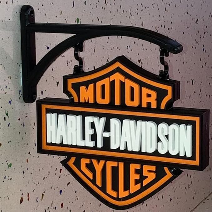 zingking Harley Davidson Plaque Murale Harley Davidson Suspendu Plaque Murale Décoration Murale Artisanat Bois Décoration Panneau pour Café Bar Salle de Jeu Maison - Nail Gallerys