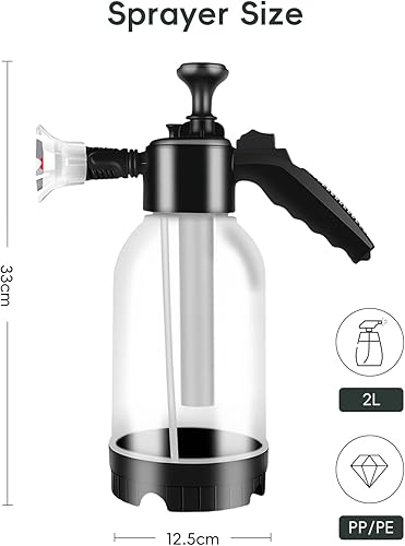 Pulverisateur Mousse Voiture, 2L Pulvérisateur à Pression a Main, Canon a Mousse Voiture, Flacon Pulvérisateur, Pompe À Mousse pour Voiture, Flacon Pulvérisateur Portable pour Nettoyage De Voiture - Nail Gallerys