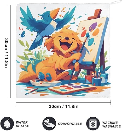 pmoyh Étoile de mer Amusante Essuie-Mains Lot de 2 Microfibre Serviettes Absorbante Towel pour Cuisine Salle de Bain 30x30cm - Nail Gallerys