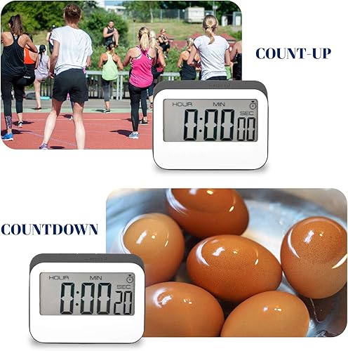 Jayron Minuterie Numérique Réveil Minuterie de Cuisine Grand écran LED Conception Magnétique Batterie Remplaçable pour Enfants et Personnes âgées - Nail Gallerys