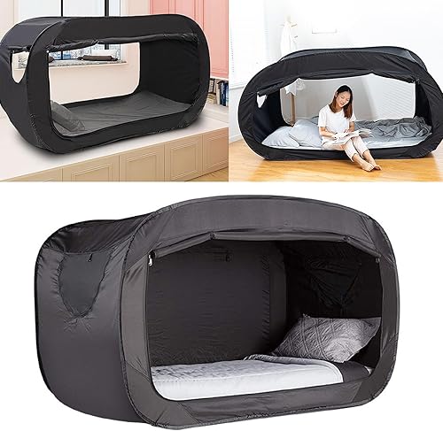 Tente de Lit, Lit à Baldaquin Pliable avec Design Occultant pour Enfants et Adultes - Nail Gallerys