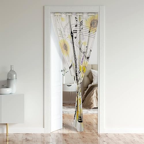 Rideau de porte mignon en forme de cerf pour intimité - 150 x 203 cm - Pour filles et garçons - Motif pattes d'ours et arbres - Pour chambre à coucher - Style exotique - Marron - Nail Gallerys