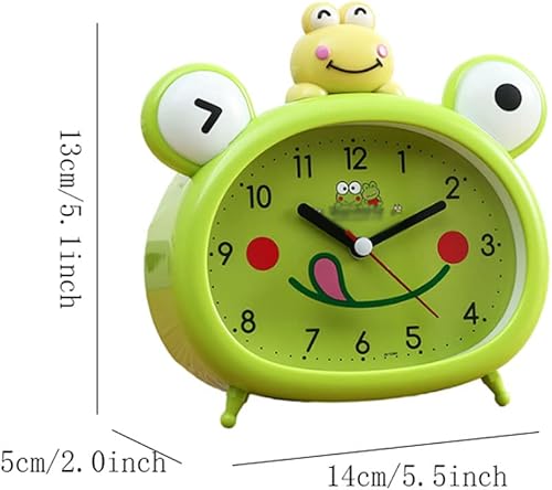 ZONABSQQ Réveil Réveil ， Réveil en Forme de Petite Grenouille de Dessin animé ， Fonctionne sur Piles avec veilleuse, sans tic-tac ， Ensemble Facile ， Cadeau Compagnon de réveil - Nail Gallerys