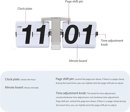 Flip Clock, Rétro Horloge De Fusion Horloge Horloge Vintage Horloge De Table Rétro Flip Horloge Réveil Vintage Horloge Numérique(Un) - Nail Gallerys