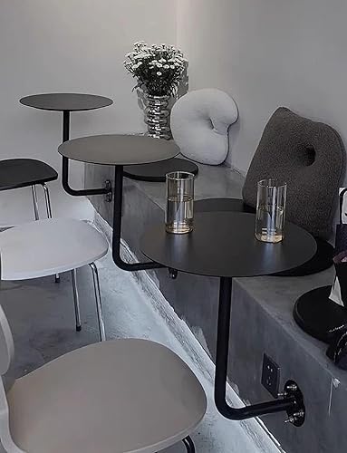 Générique Petite Table Basse Ronde Murale colorée, Petite Table d'appoint Murale en Forme de L, Table Contre Le comptoir Mural, for Magasin de thé au Lait, café, Fast-Food(Milk,35cm/13.8in) - Nail Gallerys