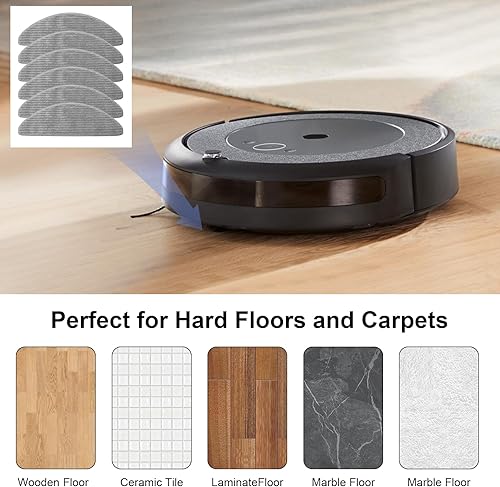 Jegehoyo Lot de 6 Chiffons de Rechange pour IRobot Roomba Combo i8/i8+/i5/i5+/j5/j5+ aspirateur Robot, Accessoires de Rechange lavables et réutilisables - Nail Gallerys