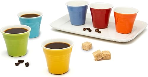 Brunch Time Lot de 7 Tasses à Expresso, Multicolores - Nail Gallerys