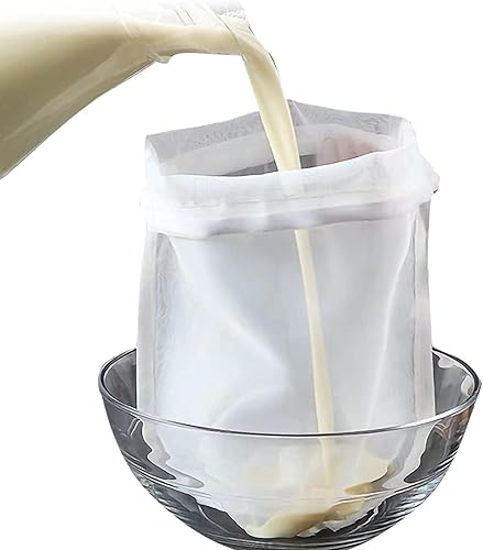 Namvo Lot de 2 étamines réutilisables pour filtrer, 100 % mousseline de coton pur non blanchi, sacs filtrants pour brassage maison, lait de noix, jus, étamine, yaourt, houblon - 49 x 60 cm - Nail Gallerys