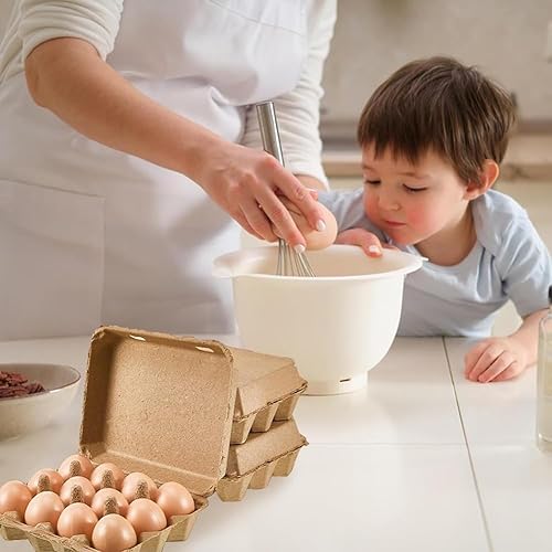 Iyalezirk Lot de 20 cartons pour oeufs, cartons pour oeufs carrés en pâte de papier, boîtes à carton pour oeufs, plateau à oeufs vides, support d'oeufs en pulpe - Nail Gallerys