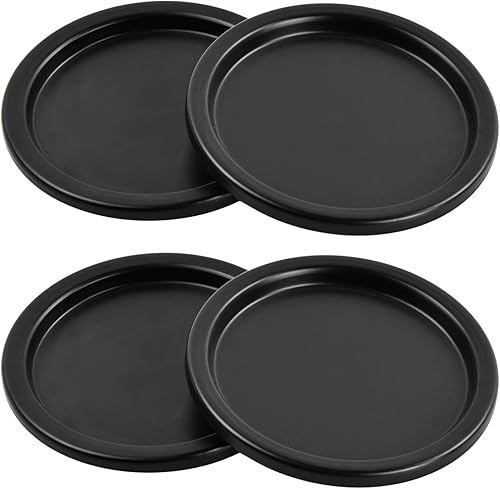 Focenat 4 Pièces Porte Bougie Metal, Support Bougies, Plateau Bougie Ronde, Chandelier Bougeoir Noir, Bougeoir Metal Noir, pour Bougie Pilier Baptême Décoration Mariage Able de Noël Maison Table Fête - Nail Gallerys