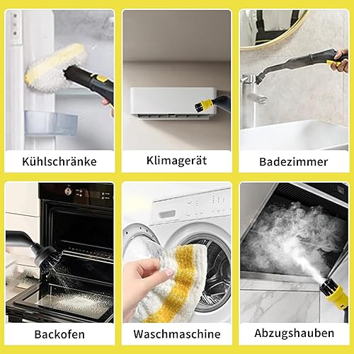 Lot de 10 accessoires pour nettoyeur vapeur Kärcher SC1 SC2 SC3 SC4 SC5, brosse ronde, buse manuelle, pièces de rechange, brosse plate, buse incurvée, housse de chiffon de nettoyage, buse grattoir - Nail Gallerys