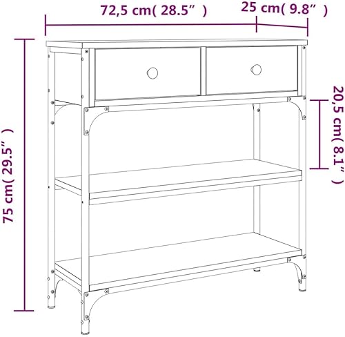 Rlxzsn Table console - Table d'appoint - Table d'appoint - Table d'appoint - Table d'appoint - Table décorative - Armoire console pour entrée, couloir, salon ou bureau - Design minimaliste - Chêne - Nail Gallerys